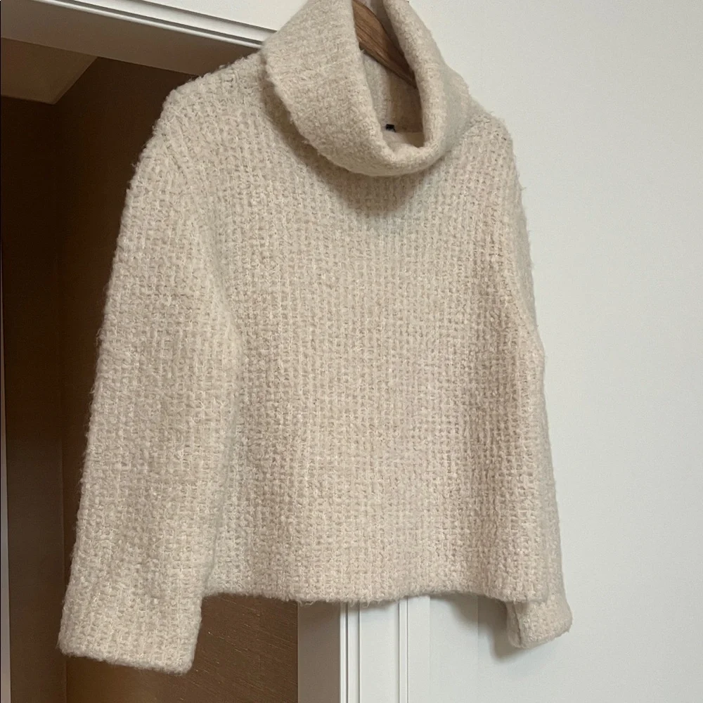Theory Soft Cream Cowl Neck Sweater - Picture 1 of 4